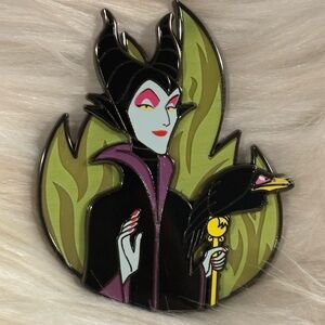 Disney Maleficent from Sleeping Beauty with Diablo & Flames Fantasy Pin